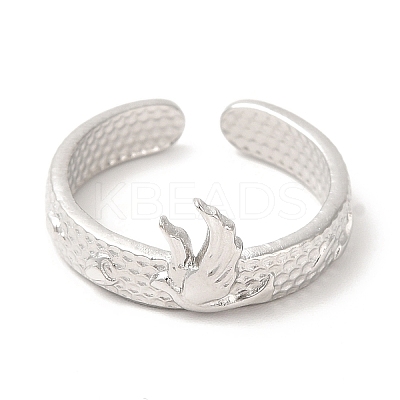 Non-Tarnish 201 Stainless Steel Open Cuff Ring RJEW-E063-42P-1