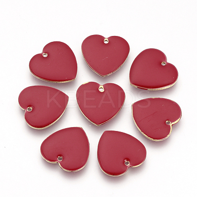 Brass Enamel Pendants KK-Q679-05G-1