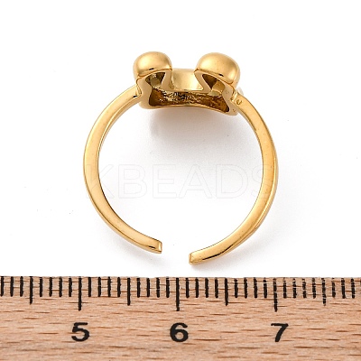 304 Stainless Steel Open Cuff Rings for Women RJEW-M060-01G-21-1
