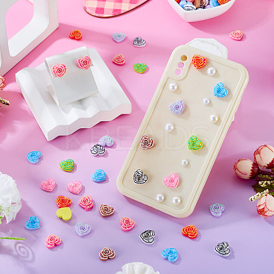 Printed Opaque Resin Cabochons CRES-TA0001-72B-1