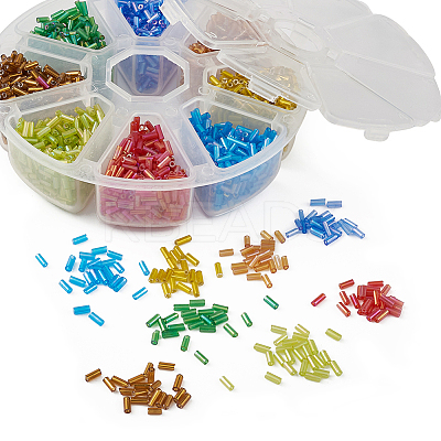 Tube Glass Bugle Beads SEED-YS0001-02-1