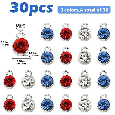 30Pcs 3 Colors Alloy Charms FIND-YW0005-39-1