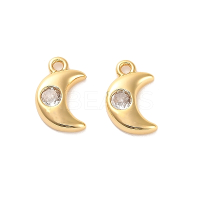 Brass Cubic Zirconia Charms LS-KK-D300-05G-1