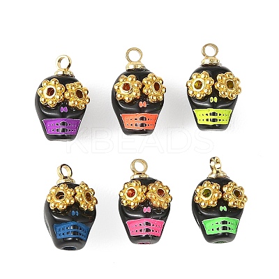 Halloween Opaque Acrylic & Alloy Pendants PALLOY-JF05969-02-1