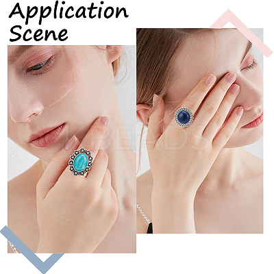 DIY Gemstone Finger Ring Making Kit DIY-SC0022-51-1