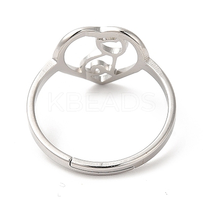 Non-Tarnish 201 Stainless Steel Finger Ring RJEW-E063-03P-1