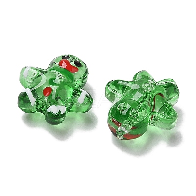 Christmas Transparent Glass Beads Strands LAMP-M021-02F-1