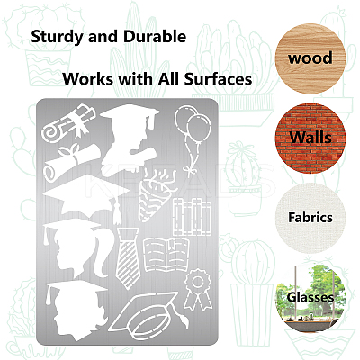 Stainless Steel Cutting Dies Stencils DIY-WH0289-021-1