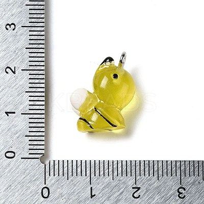 Luminous Transparent Resin Pendants RESI-E056-03P-01-1