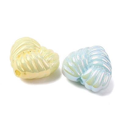 UV Plating & Luminous Opaque Acrylic Beads MACR-L015-14C-1