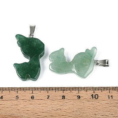 Natural Green Aventurine Pendants G-T144-11I-1