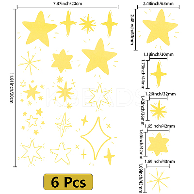 PVC Plastic Star Wall Stickers DIY-WH20009-43-1