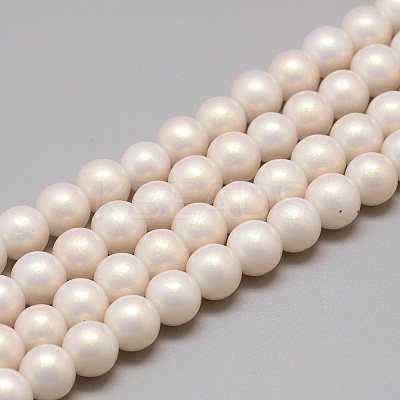 Glass Pearl Beads Strands DGLA-S115-8mm-K42-1