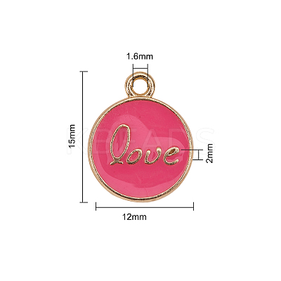 Alloy Pendants fore Enamel ENAM-CJ0001-32-1