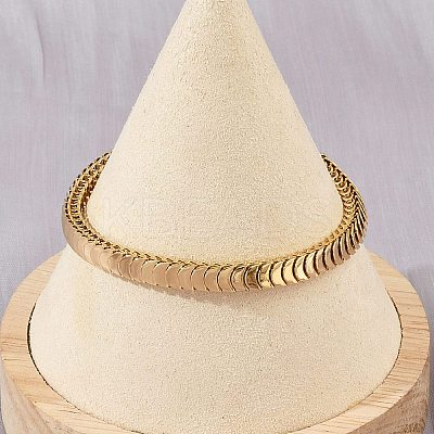 304 Stainless Steel Link Chain Bracelets for Women BJEW-Z143-16G-1