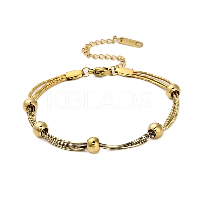 304 Stainless Steel Multi-strand Bracelets LS-BJEW-Q040-01G-1