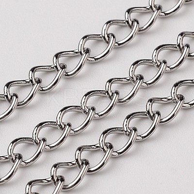 Non-Tarnish 3.28 Feet 304 Stainless Steel Twisted Chains Curb Chain X-CHS-L015-14-1