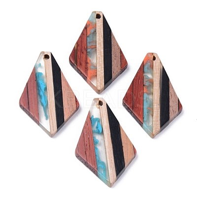 Resin & Walnut Wood Pendants RESI-R428-08-1