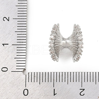 Brass Micro Pave Cubic Zirconia Beads KK-F921-05P-1