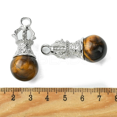 Natural Tiger Eye Pendants G-C114-04P-16-1