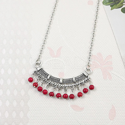 Yunnan Ethnic Style Miao Silver Pave Turquoise Pendant Necklaces Tibetan Nepalese Jewelry LV1527-1-1