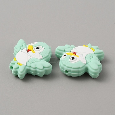 Bird Food Grade Eco-Friendly Silicone Beads LS-SIL-WH0018-003H-1