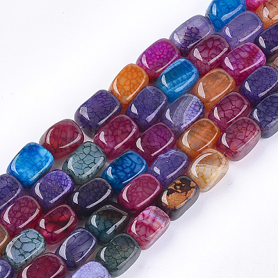 Natural Dragon Veins Agate Beads Strands G-T125-23G-1