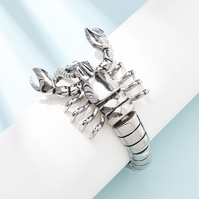 304 Stainless Steel Link Chain Bracelets for Women Men BJEW-P386-05AS-1