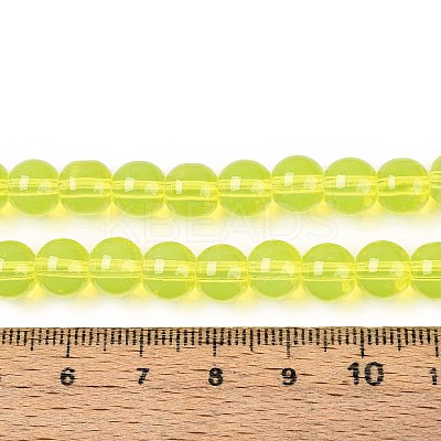Baking Paint Glass Beads Strands DGLA-Q023-8mm-DB20-1
