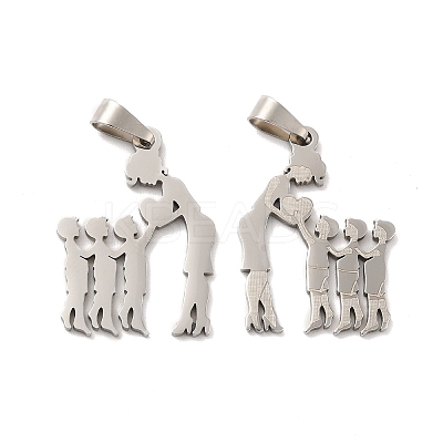 Non-Tarnish Mother's Day/Teachers' Day 201 Stainless Steel Pendants STAS-K251-019P-1