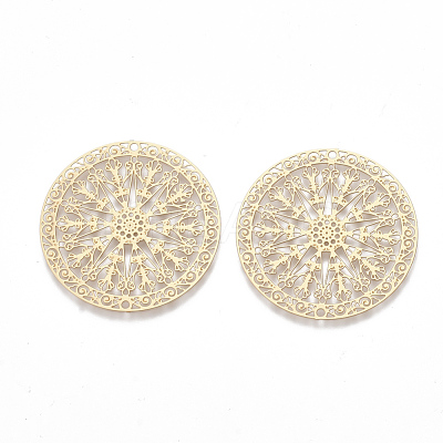 Brass Filigree Joiners Links KKC-T001-06MG-1