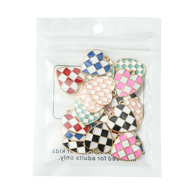 24Pcs 6 Styles Alloy Enamel Pendants ENAM-FS0002-37-1