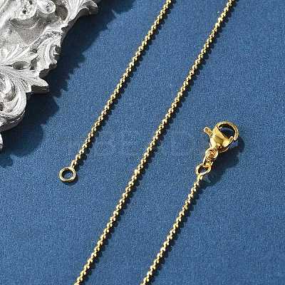 Brass Ball Chain Necklaces MAK-L009-06G-1