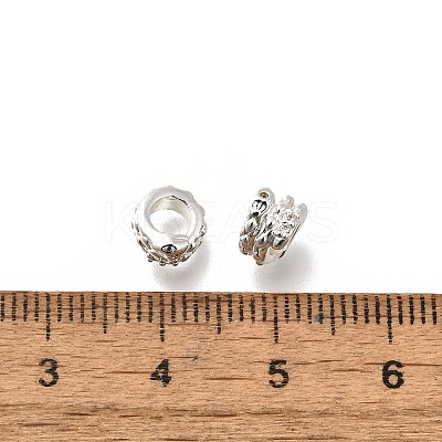 Brass Micro Pave Cubic Zirconia Beads KK-K378-62S-1