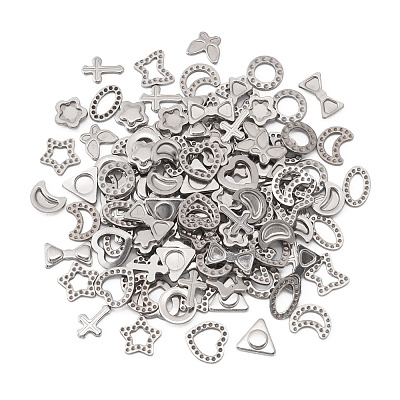 120Pcs 12 Styles 304 Stainless Steel Cabochons STAS-TA0002-71-1