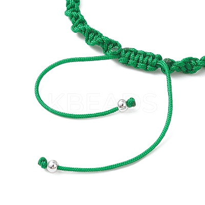 Natural White Moonstone & West African Jade & Green Aventurine & Dyed Persian Jade Round Beads Braided Bead Bracelets for Women BJEW-JB12917-05-1