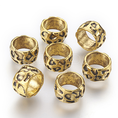 Rondelle Tibetan Style Alloy Beads LS-X-GLF10982Y-NF-1