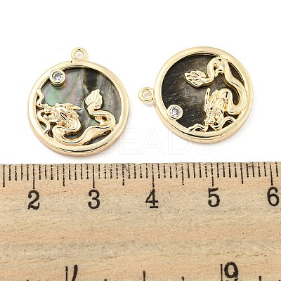 Brass Micro Pave Clear Cubic Zirconia Pendants KK-L211-011G-03-1