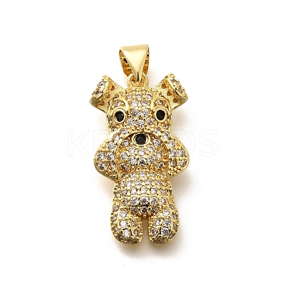 Rack Plating Brass Micro Pave Cubic Zirconia Enamel Pendants KK-L226-032G-01-1