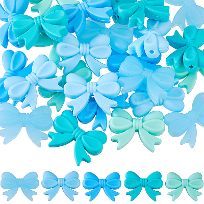 25Pcs 5 Colors Silicone Beads SIL-HS0001-13B-1