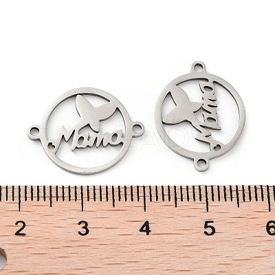 Tarnish Resistant 201 Stainless Steel Connector Charms STAS-A090-21P-1