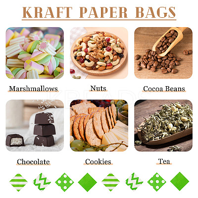 40Pcs 4 Styles Kraft Paper Bags CARB-TA0001-12C-1
