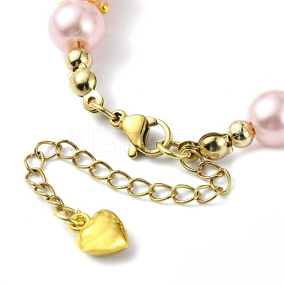 Glass Imitation Pearl Beaded Bracelets for Women BJEW-JB10034-02-1
