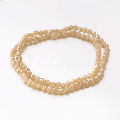 Electroplate Glass Beads EGLA-D028-04-1