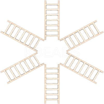 Ladder Unfinished Wooden Ornaments WOOD-WH0100-31-1