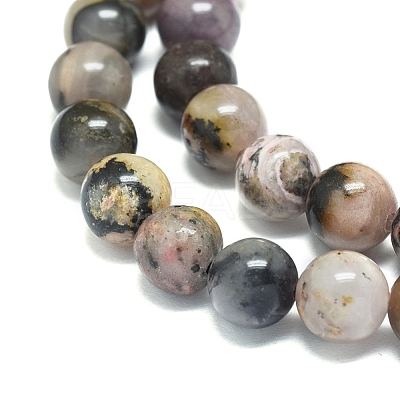 Natural Rhodonite Beads Strands G-G828-02-8mm-1