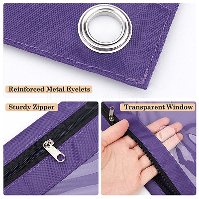 6Pcs 6 Colors Oxford Cloth with Alloy Pen Cases for 3-Ring Binder AJEW-CP0008-03-1