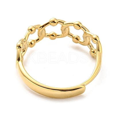 304 Stainless Steel Hollow Oval Adjustable Ring for Women RJEW-C016-09G-1