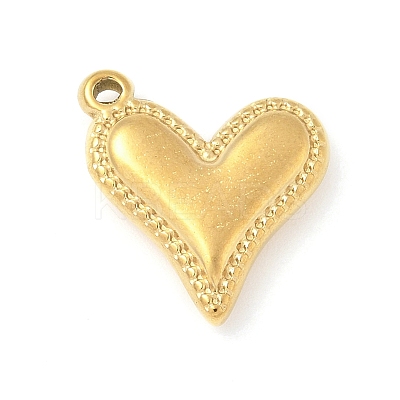 304 Stainless Steel Heart Pendants STAS-R162-01G-01-1