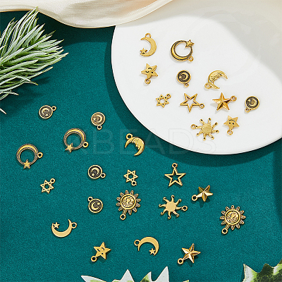 100Pcs 10 Style Tibetan Style Alloy Pendants FIND-FH0008-21-1